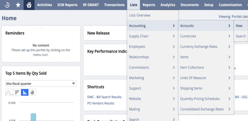 Netsuite Chart Of Accounts Sample