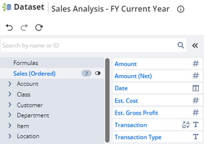 Dataset Field List