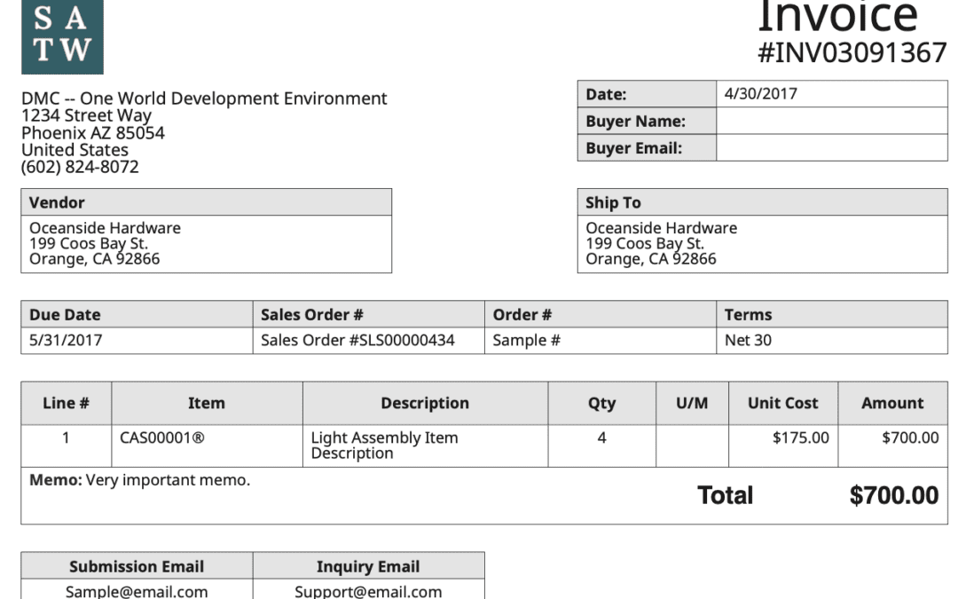 Customer Invoice