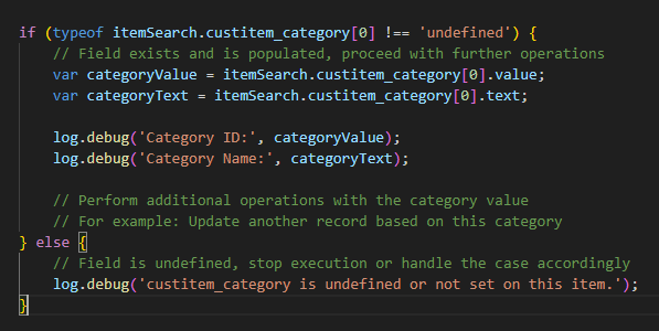 Example Code Using typeof