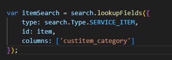 Example Code Using search.lookupFields()