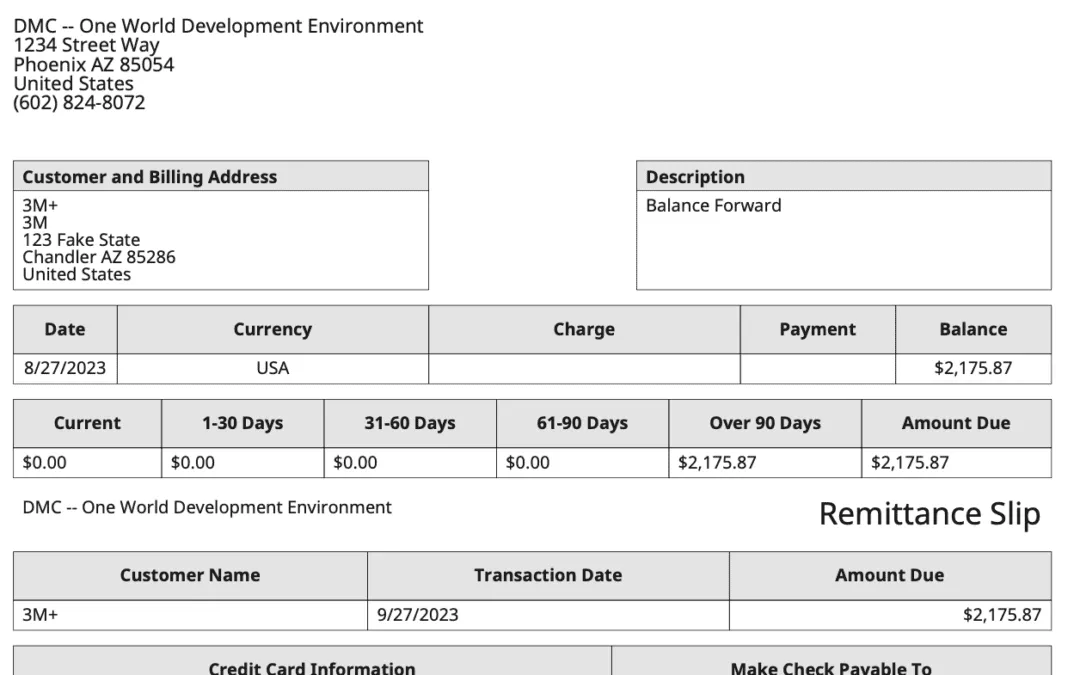 Customer Statement (Multi-currency)