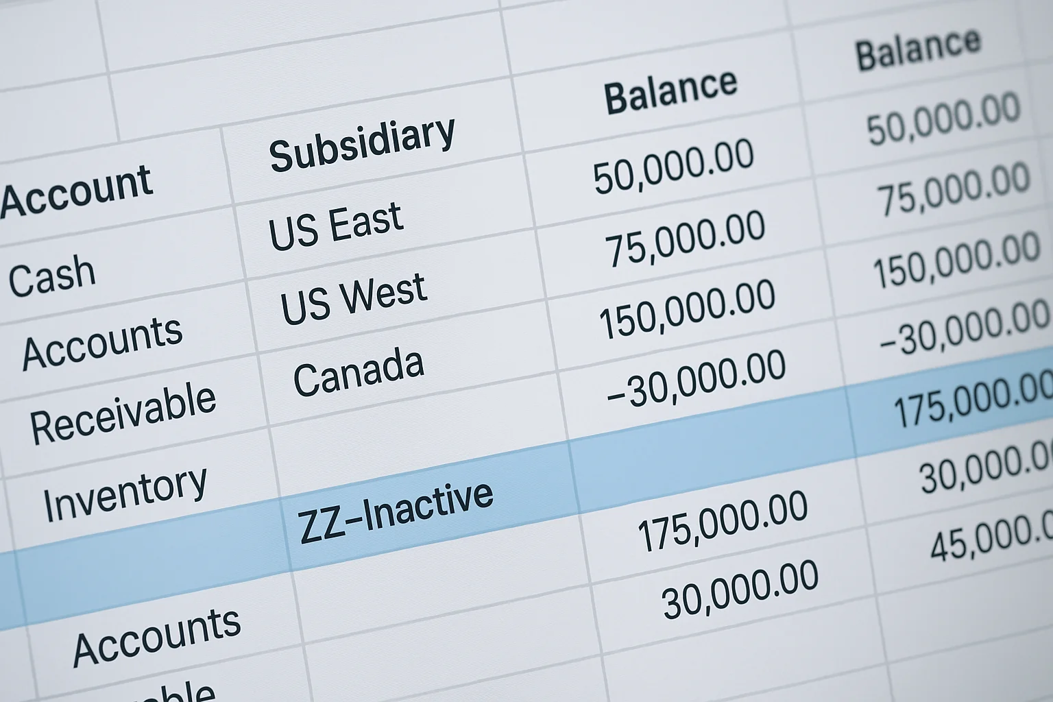 Simplify Your NetSuite Trial Balance: Grouping Inactive Subsidiaries Easily